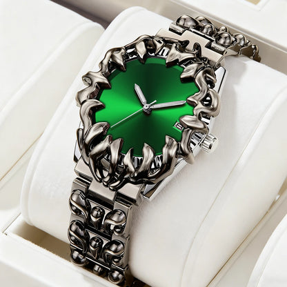 Sports Men Watch Fashion Man Stainless Steel Quartz Movement Red Clock Top Brand Halloween Creative Military Watch for Men reloj