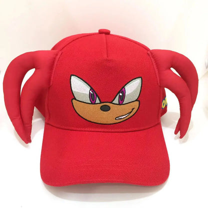 Shadow the Hedgehog 3D-baseballkasket til voksne og børn med Sonic, Amy, Tails og Knuckles-print, flad kant og ducktongue-solhat – gaver