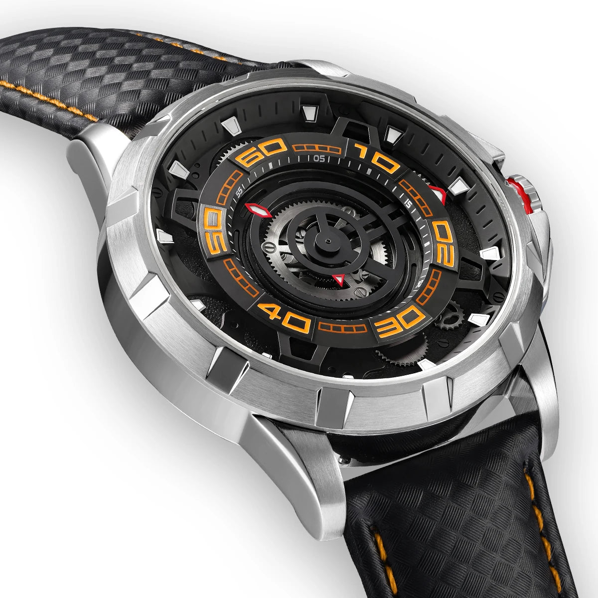 BERNY Automatic Skeleton Watch For Men 3D Dial 5ATM Luminous Sapphire 316L Steel MIYOTA 82S0 Mechanical Top Luxury Men's Watches
