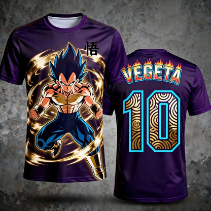 T-shirt estiva 2026 Dragon Ball da uomo traspirante con stampa 3D, casual, per famiglia, unisex, bambini, sport, calcio e allenamento