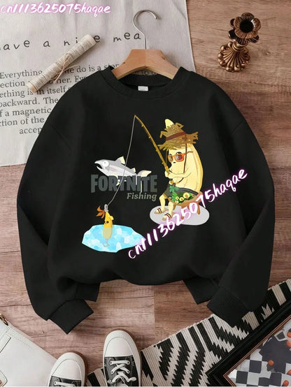 New Fortnites Kids Sweatshirts Cartoon Game Character Printed Hoodie Autumn Casuals Children Tops Winter Baby Boys Clothing