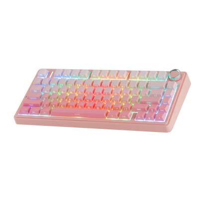 EPOMAKER x AULA F75 75% ANSI Gasket Hot-Swap Bluetooth 5.0/2.4G Wireless/Wired Mechanical Keyboard PBT Keycaps for Win/Mac