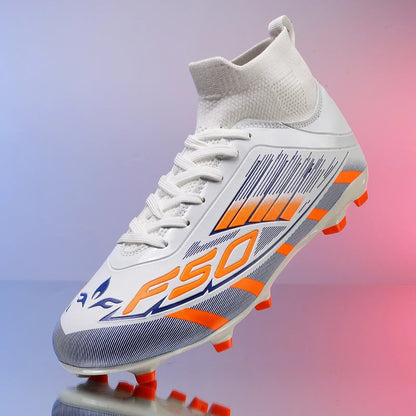 Nouvelles chaussures de football pour hommes, antidérapantes TF/FG, chaussures de sport confortables pour garçons et femmes, chaussures de sport à la cheville, chaussures de football professionnelles, baskets
