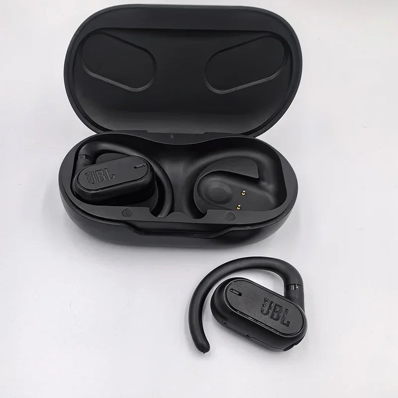 Écouteurs sans fil JBL Soundgear Sense True Wireless à crochet d'oreille, écouteurs ouverts, écouteurs de sport pour la course, écouteurs pour jeux et musique, JBL originaux