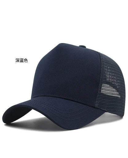 Felnőtt nyári pamut trucker sapka, női hálós napellenző sapka, nagy méretű sapka, férfi plusz méretű baseball sapka, 55–60 cm, 60–65 cm