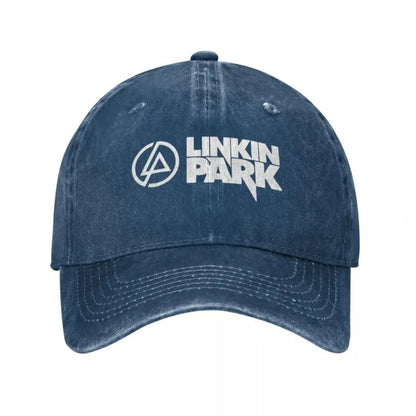 Linkins Meteora Minutes To Midnight Casquettes de baseball pour hommes et femmes, pour le parc et la chasse, effet vieilli et délavé, style vintage, pour le golf et les activités de plein air, à fermeture à pression