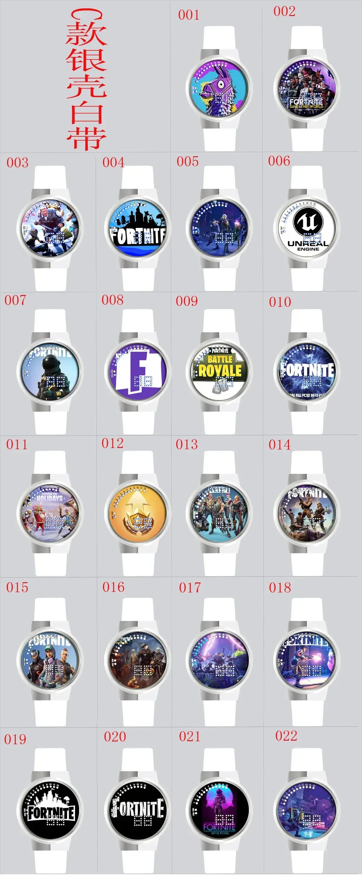 Ρολόι Fortnite Cute Fashion Cartoon Personalized Kawaii με φως νυκτός LED αφής, ηλεκτρονικό μαθητικό ρολόι, δώρο για φίλους