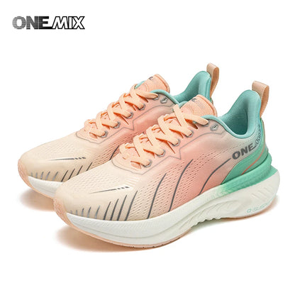 ONEMIX Women Sneakers Black Breathable Running Shoes for Woman 2024 Designer Free Shipping Pink Fashion Damping Sports Shoes