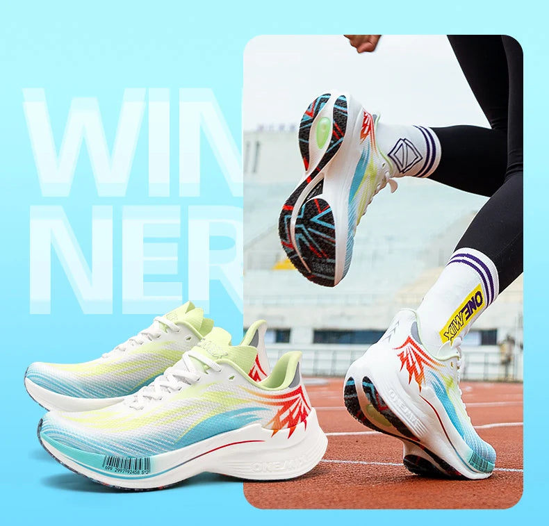 ONEMIX 2025 Carbon Plate Men Women Running Sports Shoes Breathable Cushioning Non-Slip PB Lightweight Rebound Sneakers
