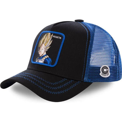 Dragon Ball Son Goku Cap Summer Travel Peaked Cap Men's Embroidery Hip-Hop Mesh Cap Style Sun Visor Baseball Cap Outdoor Sport