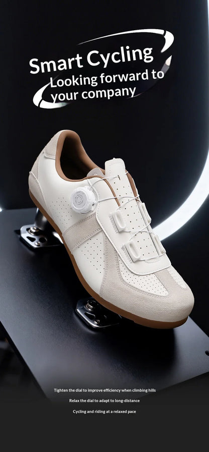 Scarpe da mountain bike da donna senza chiusura, senza tacchette, scarpe da ciclismo su strada RB Speed con suola in gomma, scarpe da ciclismo da uomo con suola in gomma