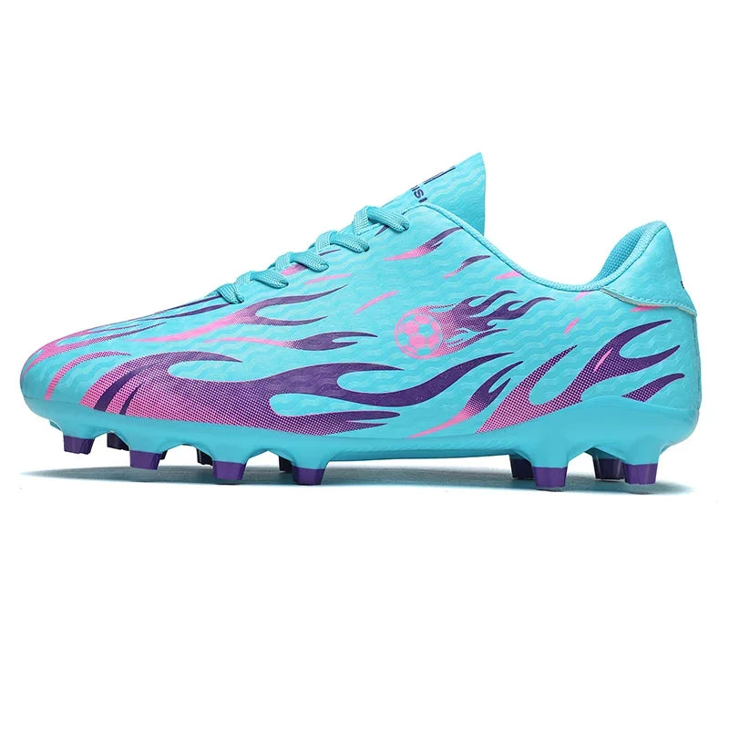 Chaussures de football professionnelles pour hommes, chaussures de sport pour jeunes, avec soutien de la cheville, crampons pour le football, chaussures de sport pour matchs en extérieur et entraînements, antidérapantes et