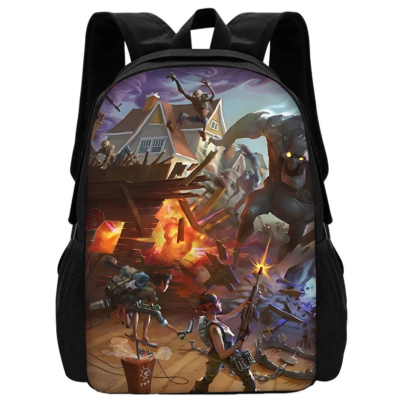 Hot-Game-Shooter-Fortnites-Kinderrucksack für Jungen und Mädchen, Schüler-Geburtstagsgeschenk, Unisex-Schultasche für Kinder, langlebiger Camping-Rucksack