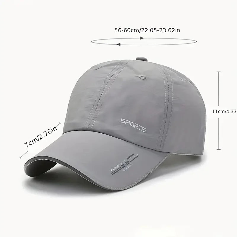 Quick Drying Solid Baseball Cap, Sunscreen Breathable Adjustable Cycling Hiking Fishing Sports Trucker Hat For Women & Men