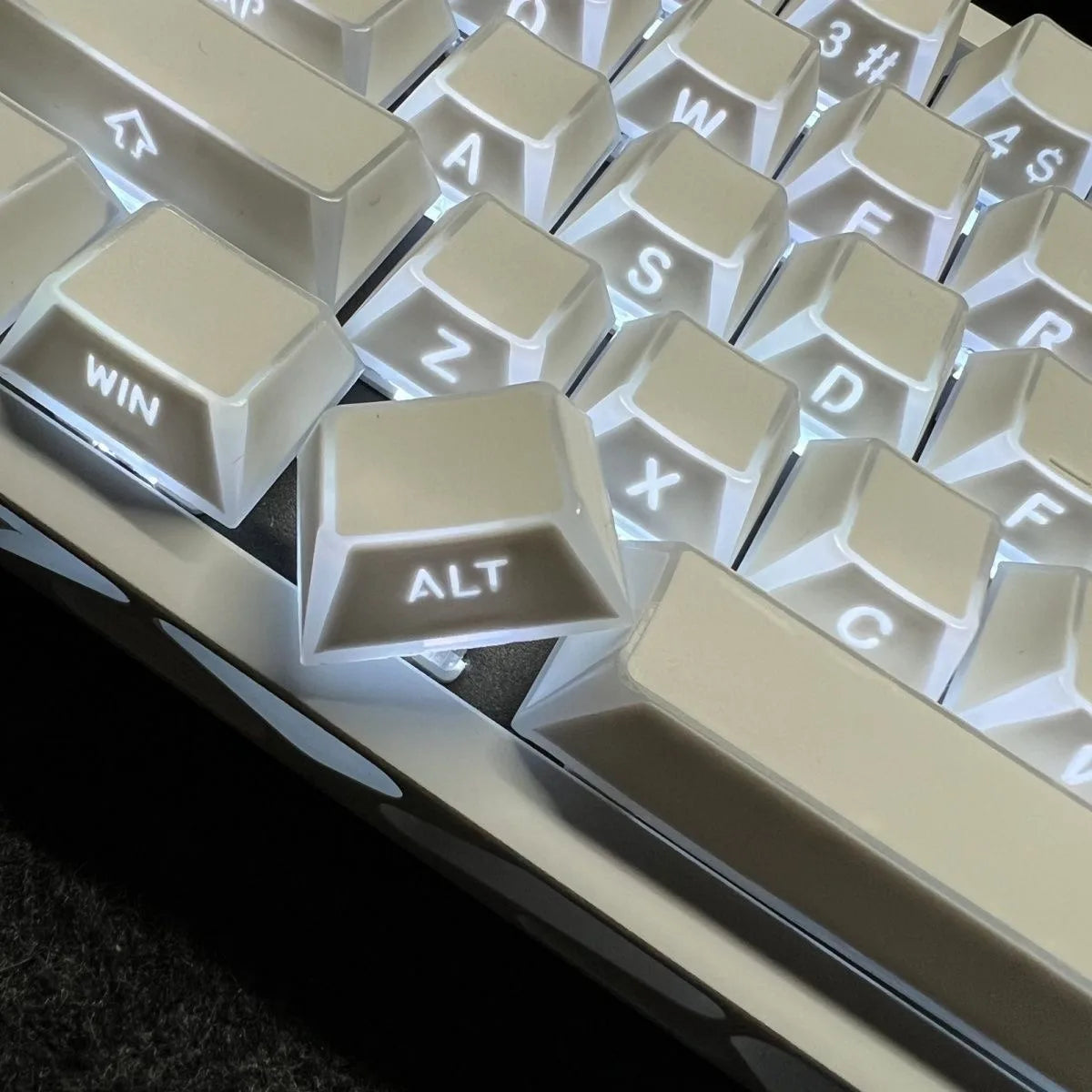 Shadow Keycap Side Print Edge Backlit PBT Shine Through White Black Macarons Cherry Profile 136 Key cap MX Gamer Keyboards AULA