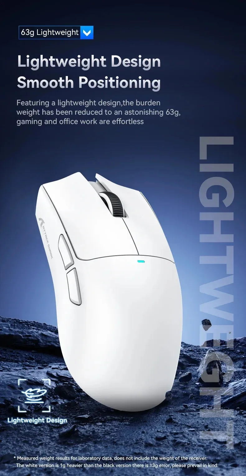 ATTACK SHARK X11SE ultraleichte kabellose Gaming-Maus, 20Millionen Klicks Lebensdauer, PAW3311 Gaming, 22KDPI, 400IPS, 40G, 1KHz, 65 Stunden, 30mAH