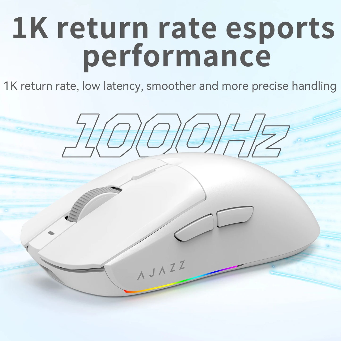 AJAZZ AJ139Pro/AJ139V2MC vezeték nélküli egér PMW3395/PAW3311 chipkészlettel, 12000-26000Dpi, professzionális gamer egér