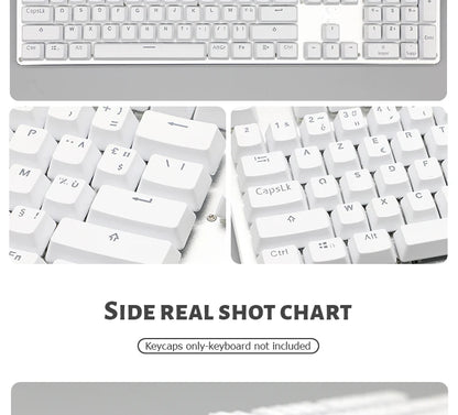 104 Keys Korean French Russian Spanish German Backlit Keycaps For Mx Switch Mechanical Keyboard OEM Profile ABS Key Caps DIY