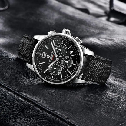 Pagani Design For Mens Watch Chronograph Japan Vk63 Sport Quartz Wristwatch Sapphire Date 100m Waterproof Reloj Hombr Masculino