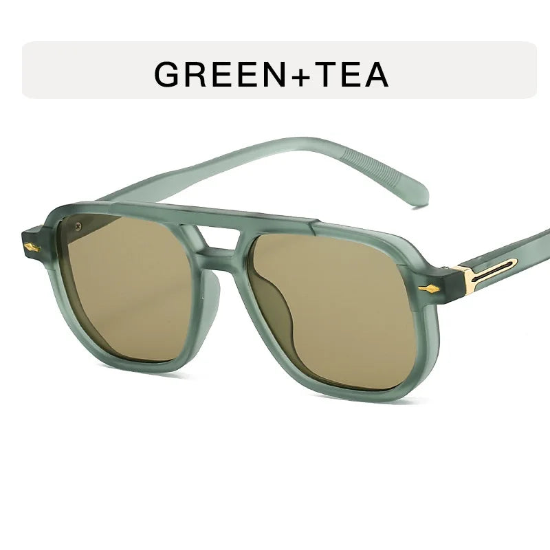 Frame-shaped arrow decorative sunglasses, suitable for both men and women for daily outings, perfect for sun protection.