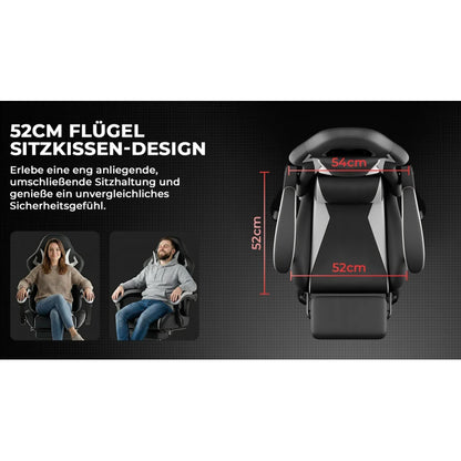 Ergonomic Gaming Chair Office Chair with Lumbar Support, Adjustable Height, 360° Swivel Computer Desk Chair with Comfortable Cushion