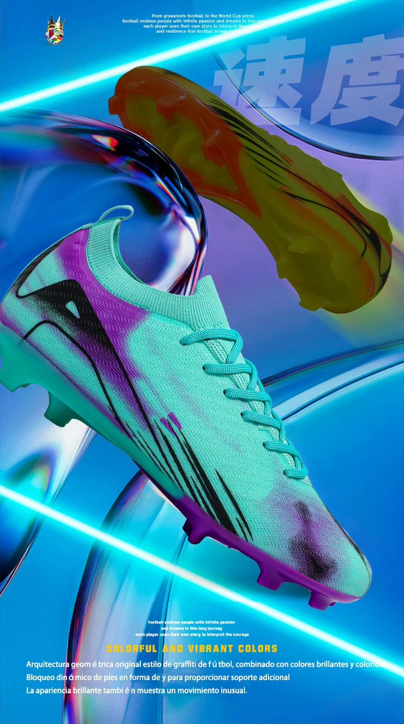 New Men's Soccer Shoes Society Professional Grass Training Original Futsal Sneaker Cleats Indoor Non-Slip Football Field Boots 2025