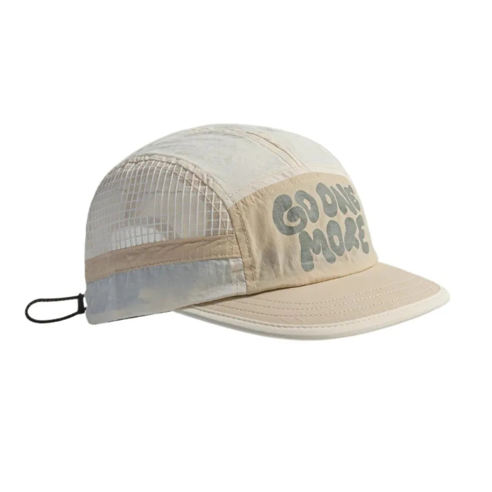 Baseballkasket med blød skygge, hurtigtørrende, retro, 5-panelet, solbeskyttelse, åndbar, afslappet hiphop-kasket, løbekasket i mesh