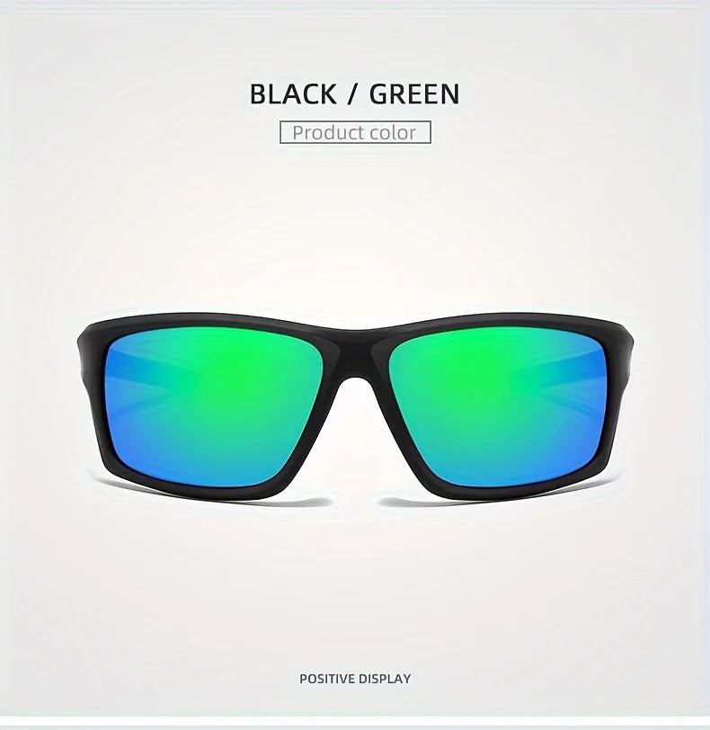 New Polarized Sports Sunglasses for Men, High-Quality TAC Lens Frame, Full Rim, UV Protection, Alloy Decorative, for Climbing