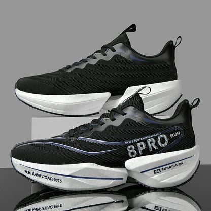 New Men's Carbon Plate Sneakers Outdoor Soft Sole Mesh Sports Shoes Running Shoes Light Anti-Slip Casual Couple Tennis Shoes