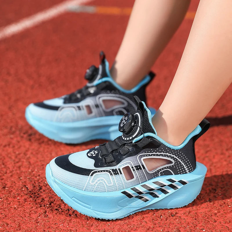Childrens Running Shoes Comfortable Mesh Boys Outdoor Training Shock-absorbing Tennis Shoes New Hollow Breathable Casual Shoes