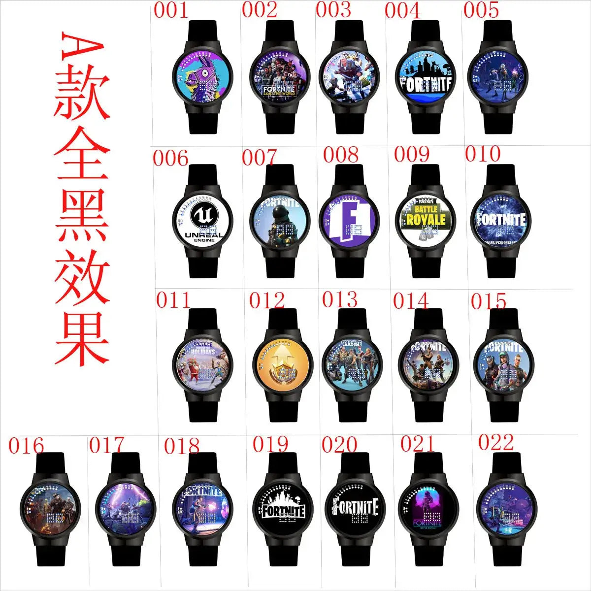 Ρολόι Fortnite Cute Fashion Cartoon Personalized Kawaii με φως νυκτός LED αφής, ηλεκτρονικό μαθητικό ρολόι, δώρο για φίλους