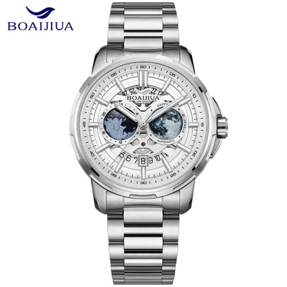 BORIAGE (BOAIJIUA) Automatic Mechanical Watch Creative Starry Sky Watch Water Resistant Mechanical Watches Birthday Gift for Men