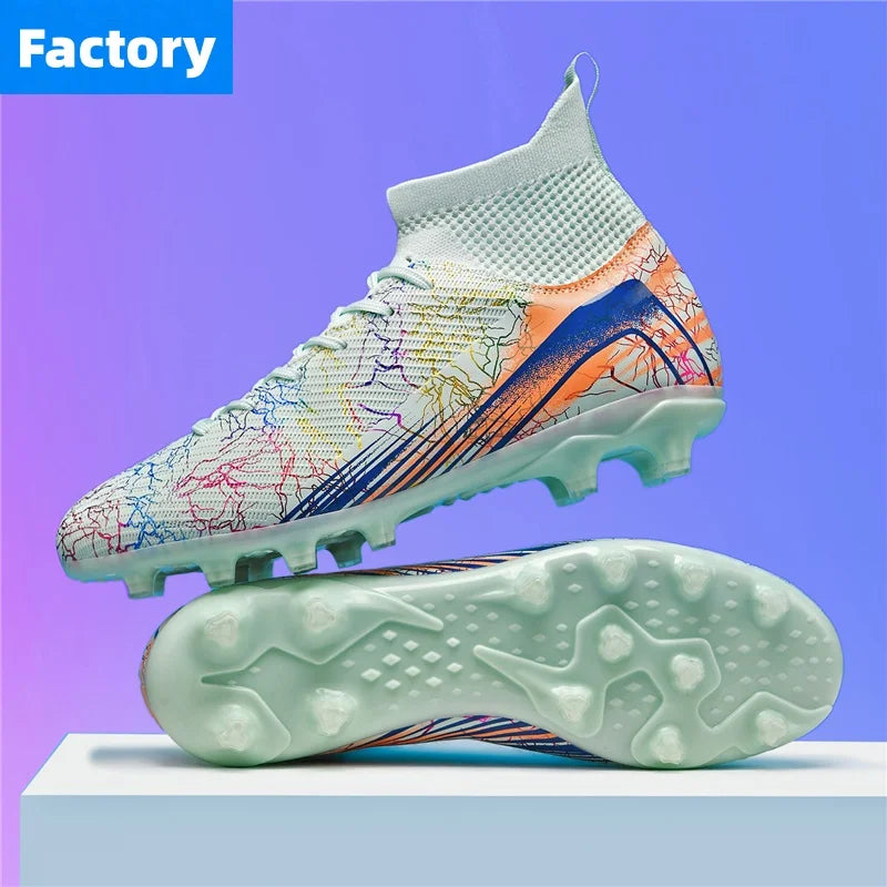 Men Professional Football Shoes Society Cleats Soccer Shoes Original Indoor Football Field Boots Grass Training TF/FG Sneaker