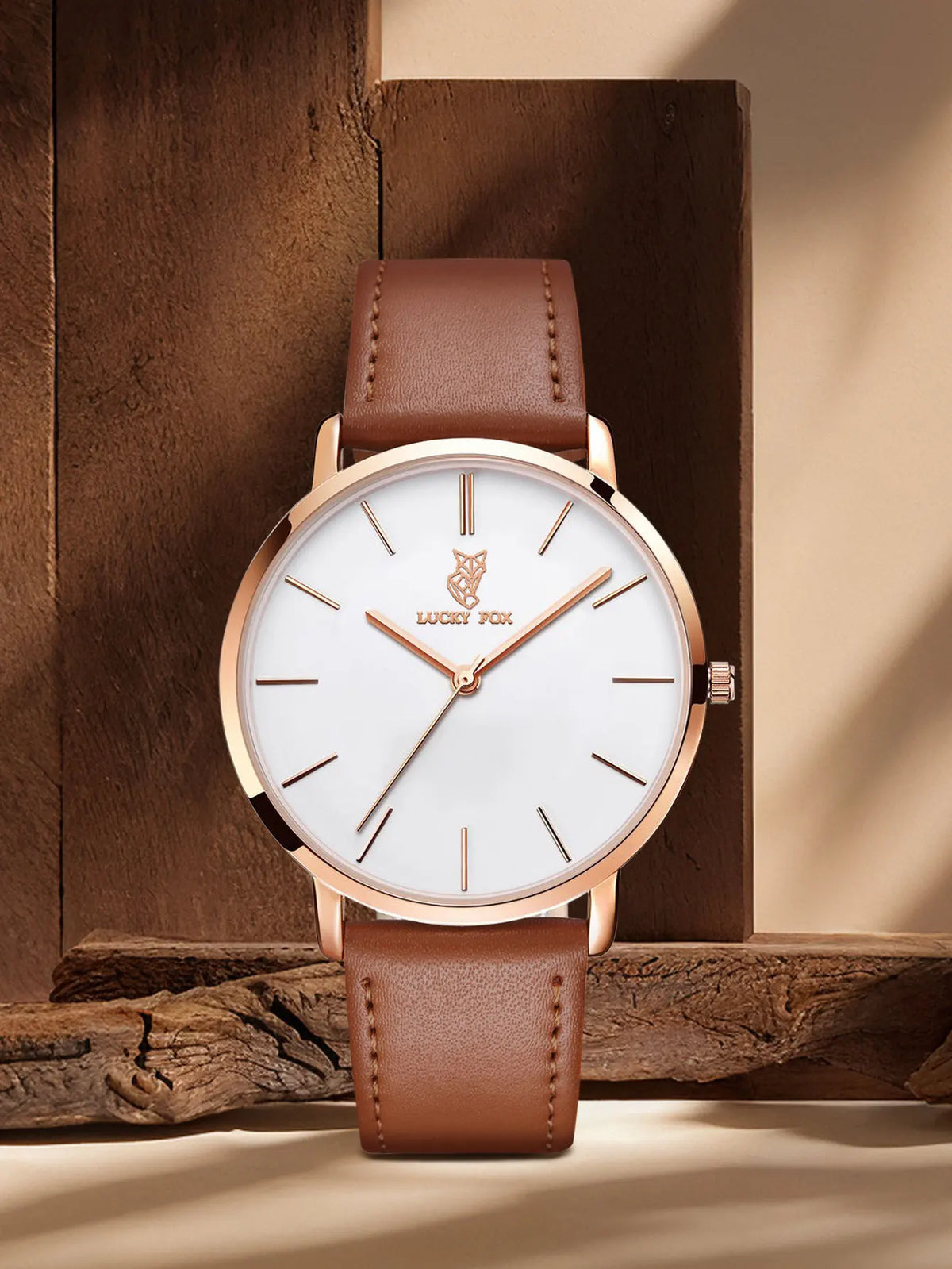 LUCKY FOX Classic Luxury Men Watch Simple Casual Men and Women Round Large Dial Quartz Watch Clock Gifts Men Reloj