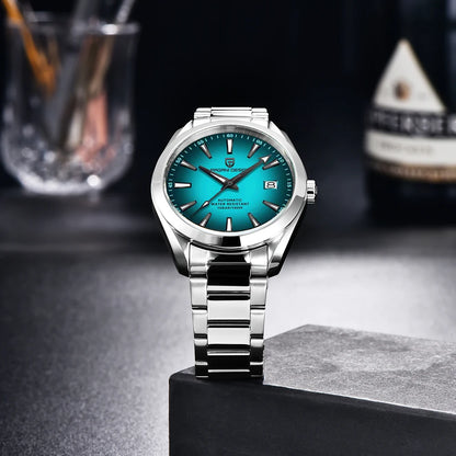 Reloj de lujo para hombre PAGANI DESIGN – Modelo automático mecánico (calibre 8215), de acero inoxidable, hermético, con indicador de fecha y agujas luminiscentes