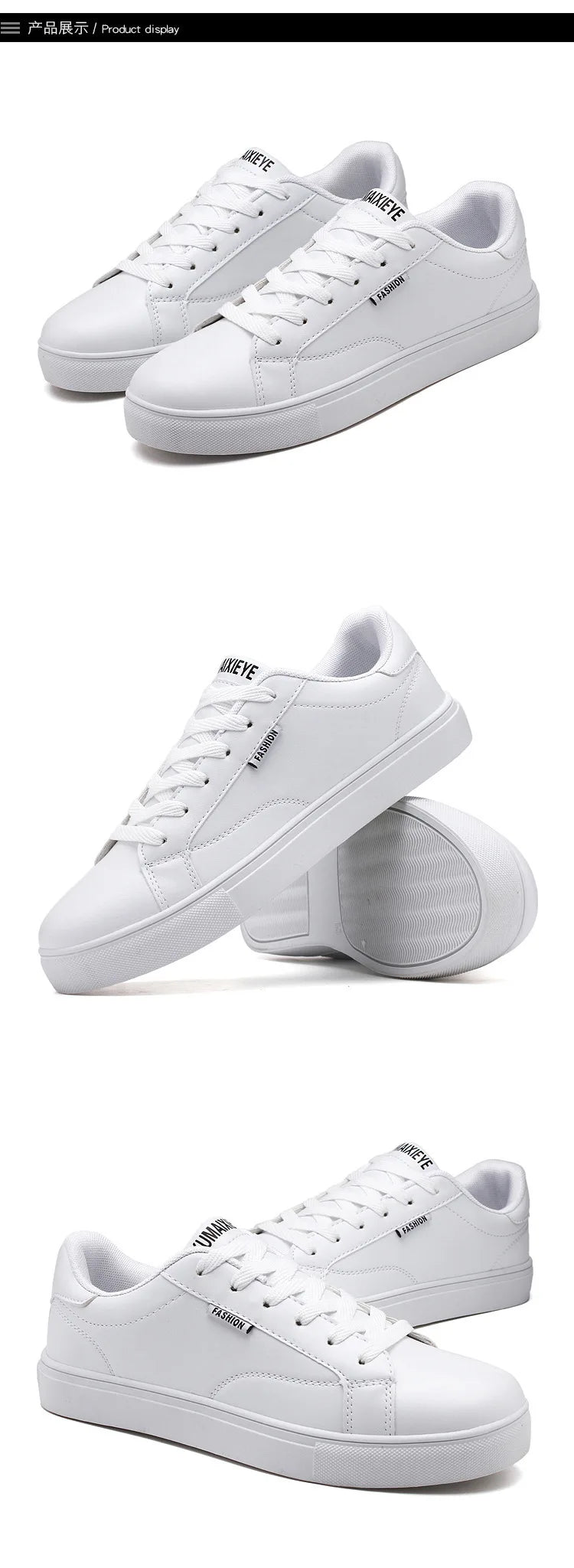 Men's Casual Skateboarding Shoes White Outdoor Leisure Sneakers Breathable Walking Shoes Flat Shoes Chaussure Homme 39-48