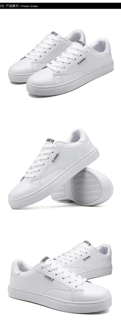 Men's Casual Skateboarding Shoes White Outdoor Leisure Sneakers Breathable Walking Shoes Flat Shoes Chaussure Homme 39-48