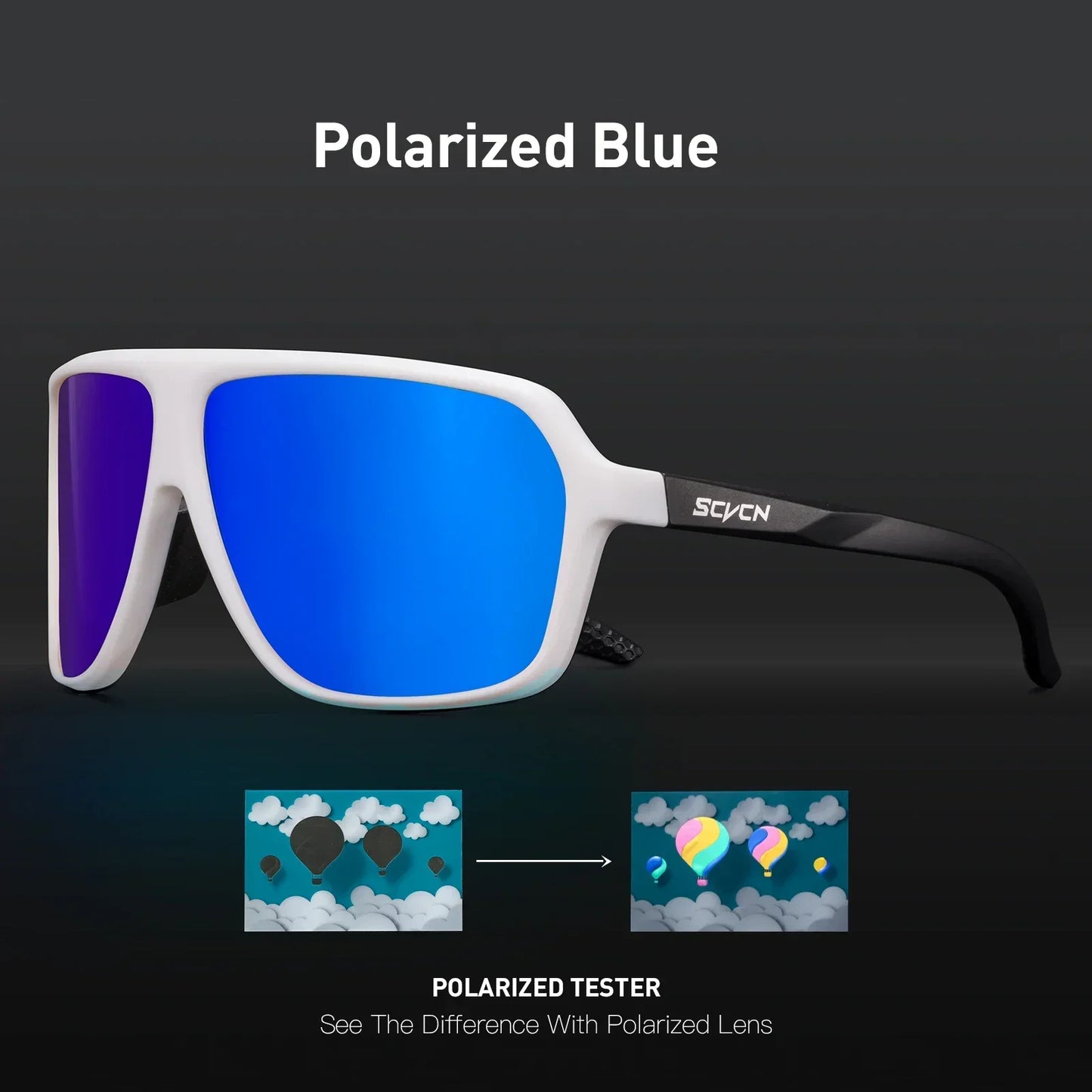 Scvcn Polarized Fishing Sunglasses Outdoor Sport Entertainment Glasses Outdoor Cycling Road Bike UV400 Protective Frame Glasses