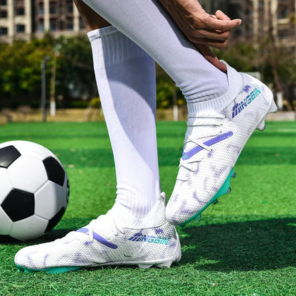Chaussures de football en mesh respirant pour hommes, crampons de football professionnels, chaussures de football pour jeunes, antidérapantes, baskets pour hommes, Society Chuteira