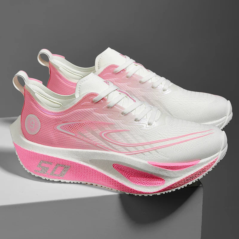 FourSeasons Ανδρικά Αθλητικά Sneakers CarbonPlate για Τρέξιμο, Αναπνεύσιμα Παπούτσια Μαραθωνίου για Αγώνες, Άνετα Παπούτσια Στίβου, Προπόνησης και Περπατήματος