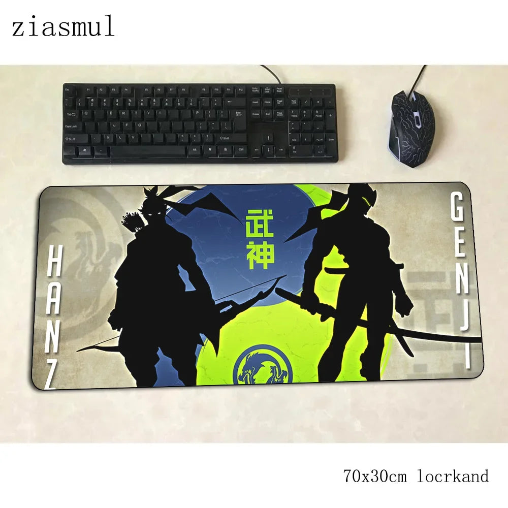 Overwatch pelės kilimėlis, animacinio stiliaus kompiuterio kilimėlis 700x300x3mm, didelis žaidimų pelės kilimėlis, Indie Pop klaviatūros kilimėlis PC žaidėjų stalui