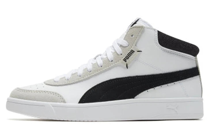 Baskets Puma Court Legend Mid blanches et noires 371119-02