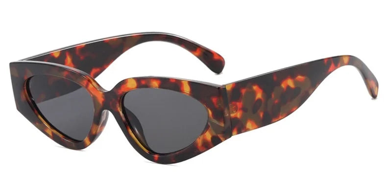 Black White Cat Eye Sunglasses for Women Trendy Vintage Thick Frame Sun Glasses 2025 Classic Shades ladies Goggle