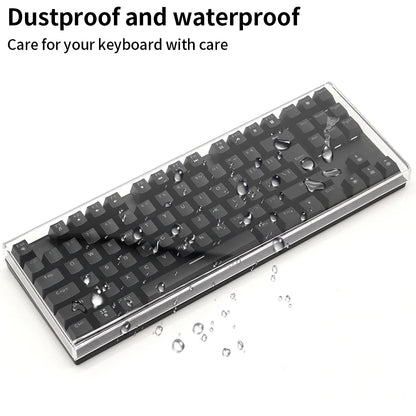 Funda protectora transparente de acrílico para teclado mecánico, cubierta antipolvo para teclado de 60/61/64 96 98104/108 teclas y cubierta para ratón