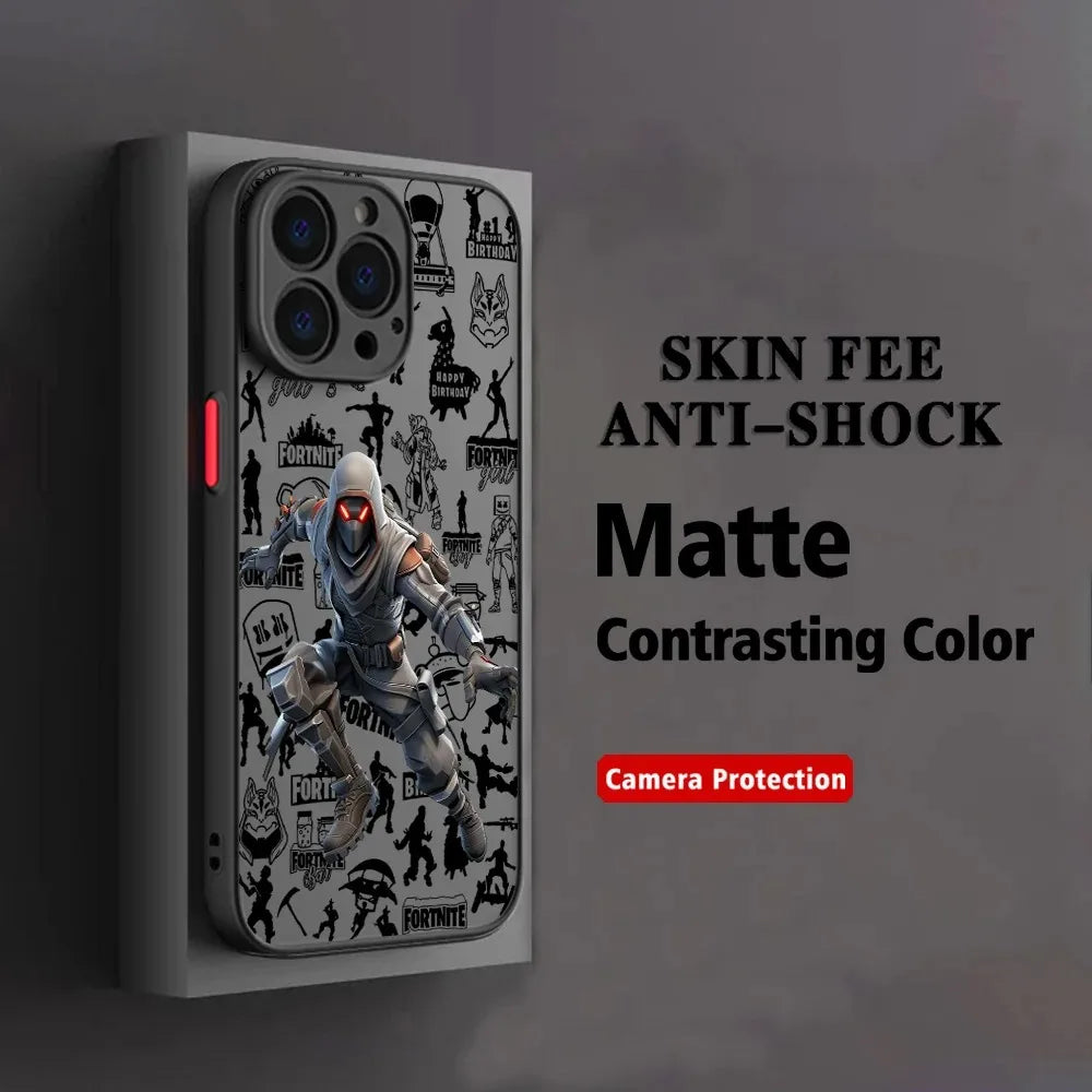 Capa de Telemóvel Hot Game F-Fortnites para Oppo A6 A5 A5x A59 A98 A38 A58 A78 A76 A57 A17 A55 A94 A74 A54 A16K A16 Pro 5G Mate