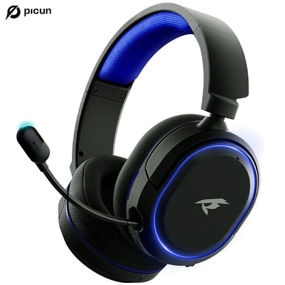 Picun G2 Wireless Gaming Headset Bluetooth 5.3 – 7.1 Surround Sound, ENC Microphone, 100H Battery, Low Latency Headphones for PC, PS5, PS4, Switch & Mobile