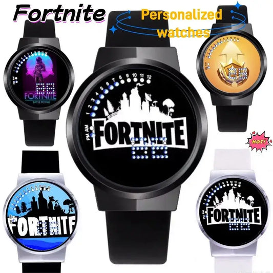 Orologio Fortnite Cute Fashion Cartoon personalizzato Kawaii Touch con luce notturna LED, orologio elettronico per studenti, regalo per amici