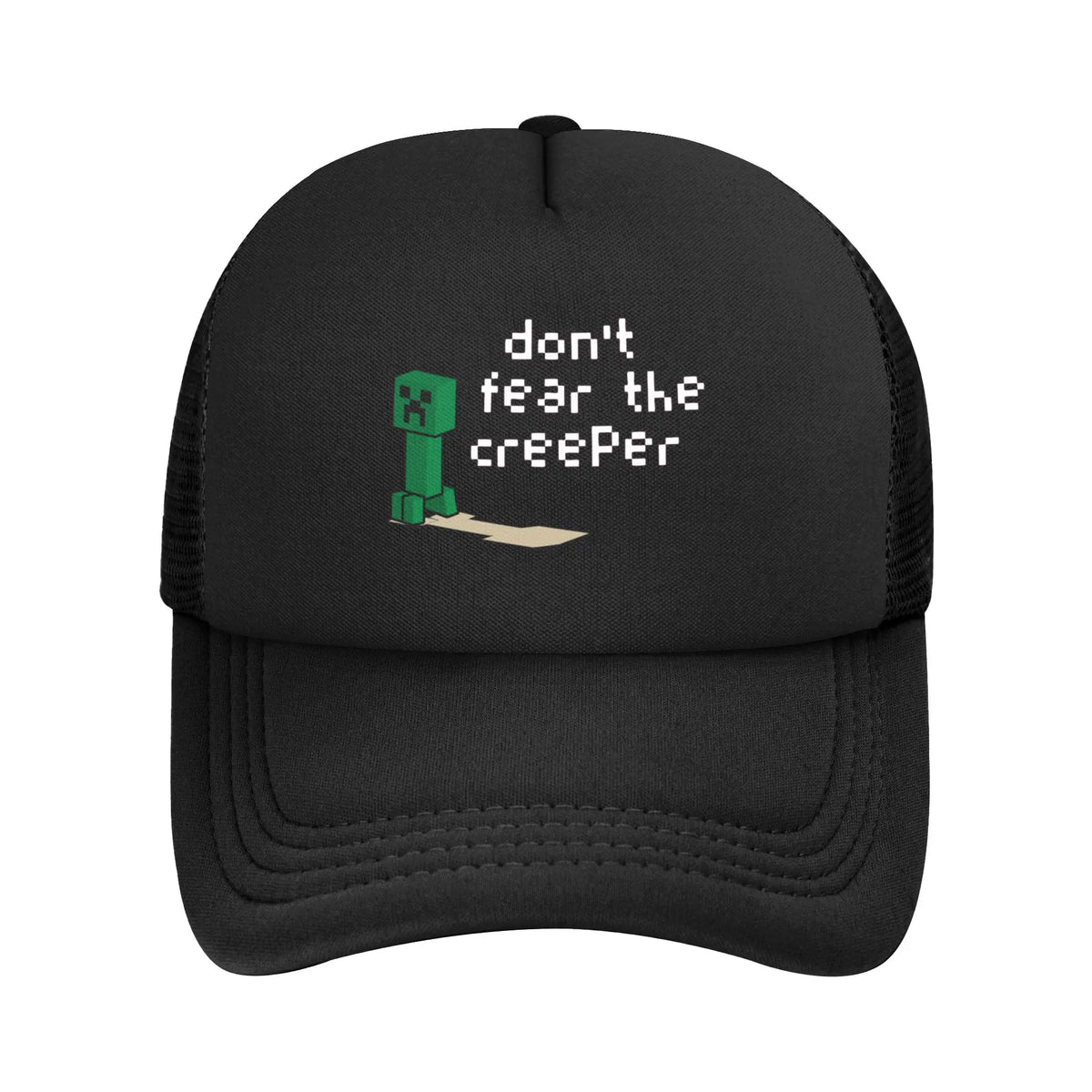 Voksen Creepers Zombie fjendtlig mob-karakter Trucker-kasket Mesh-baseballkasket Polyesterhat Solkasket Justerbare golfkasketter Sommer