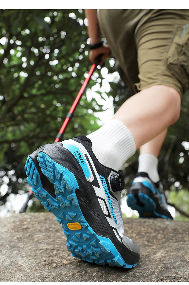 Men's Stylish Outdoor Hiking Shoes Hard-wearing Trekking Sneakers with Plush Warm Lining for Winter Male Footwear