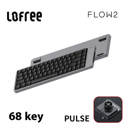 Tastiera meccanica Lofree FLOW2 Business Office, wireless Bluetooth e cablata, silenziosa con suono delicato, compatibile, mute, blocco in alluminio